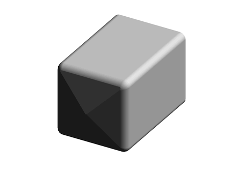 Square End Cap 16.0 mm 25.0 mm PVC Black