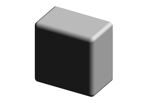 Square End Cap 25.0 mm 15.0 mm PVC Black
