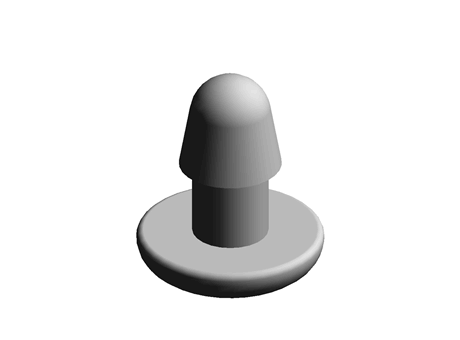 Clip-on Feet 4.9 mm 3.5 mm 0.150 in TPE Black