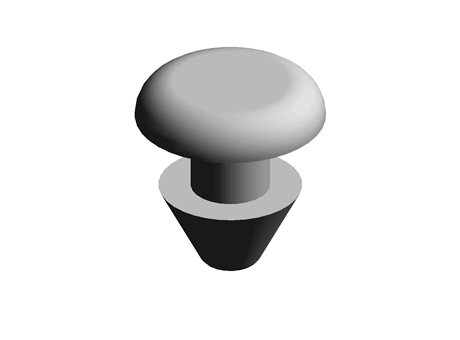 Clip-on Feet 7.7 mm 1.6 mm 3.2 mm PVC Black