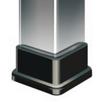 End Tip 25.0 mm 5.0 mm PVC Black