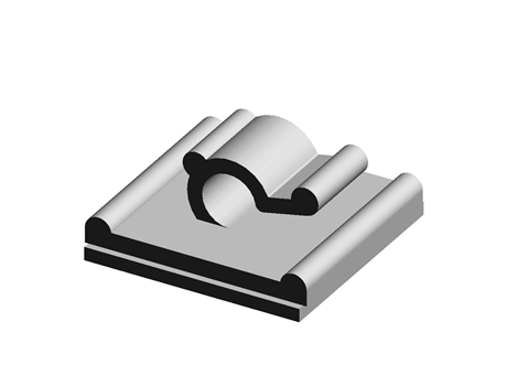 Cable Clip Adhesive 13.1 mm 11.9 mm PA Natural