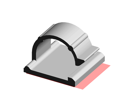 Cable Clip Adhesive 25.4 mm 25.4 mm PA Natural