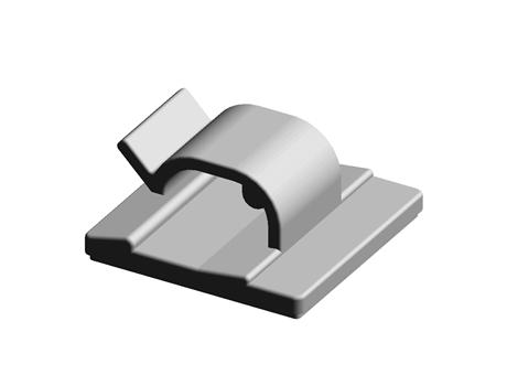 Cable Clip Adhesive 25.4 mm 25.4 mm PA Natural