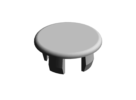 Sheet Cover Cap 12.7 mm 17.1 mm White PA66