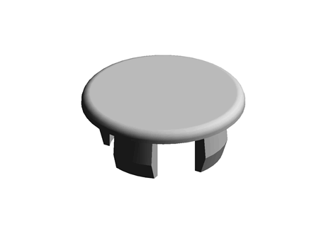 Sheet Cover Cap 14.3 mm 18.7 mm Grey PA66