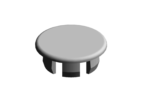 Sheet Cover Cap 15.9 mm 20.4 mm Black PA66
