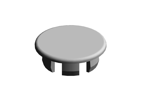 Sheet Cover Cap 18.0 mm 22.8 mm Black PA66