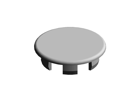 Sheet Cover Cap 24.0 mm 29.2 mm Black PA66