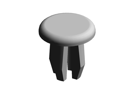 Sheet Cover Cap 4.0 mm 7.0 mm Black PA66
