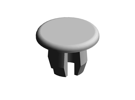 Sheet Cover Cap 6.0 mm 10.4 mm Black PA66
