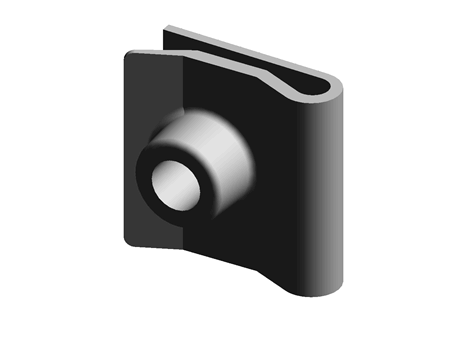 Sheet Edge Insert 20.5 mm (L) PA Black