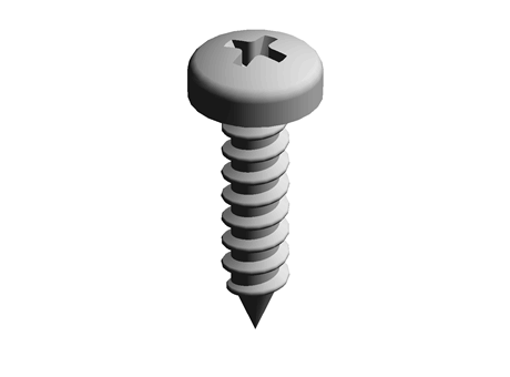 Sheet Metal Screw Crossed Drive 4.8 mm 19.0 mm PPA
