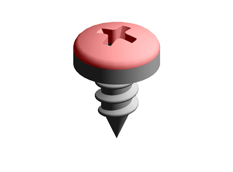 Sheet Metal Screw Crossed Drive 4.8 mm 9.5 mm PPA