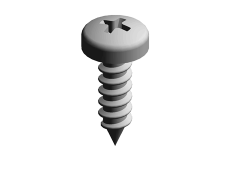 Sheet Metal Screw Crossed Drive 4.8 mm 16.0 mm PPA