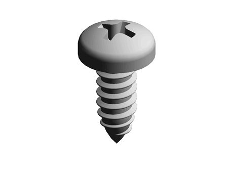 Sheet Metal Screw Crossed Drive 6.3 mm 50.0 mm PPA