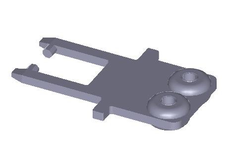 Straight actuator, with rubber bush