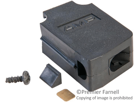 D Sub Backshell, AMPLIMITE Series, DA, 45-¦, 180-¦, Thermoplastic Body