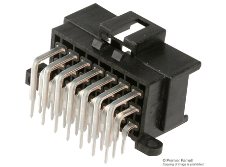 Rectangular Power Connector, Junior Power Timer Series, Through Hole, Header, 21 Contacts, 5 mm