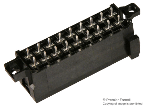 Rectangular Power Connector, Junior Power Timer Series, Through Hole, Header, 18 Contacts, 5 mm