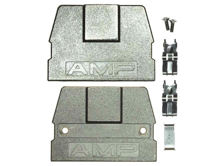 D Sub Backshell, AMPLIMITE 0.050 Series, 180-¦, Zinc Body