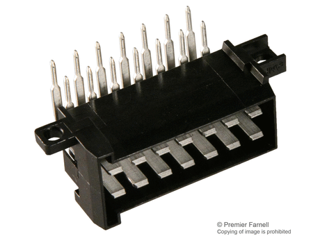 Rectangular Power Connector, Junior Power Timer Series, Through Hole, Header, 14 Contacts, 5 mm