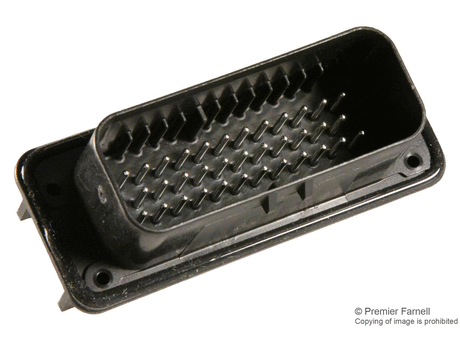 Rectangular Power Connector, AMPSEAL Series, Through Hole, Plug, 35 Contacts, 4 mm, Pin