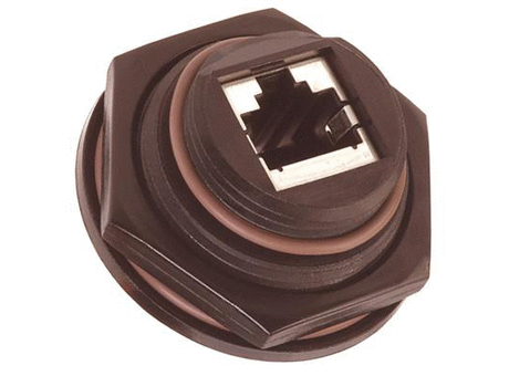 Sealed Ethernet, 8 Contact, Receptacle, RJ45, PCB Mount