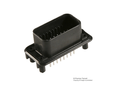 Rectangular Power Connector, AMPSEAL Series, Through Hole, Plug, 23 Contacts, 4 mm, Pin