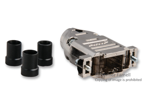 D Sub Backshell, AMPLIMITE Series, DA, 180-¦, Thermoplastic Body