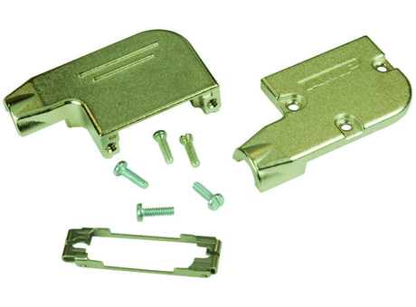 D Sub Backshell, AMPLIMITE Series, DA, 90-¦, Zinc Alloy Body