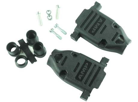 D Sub Backshell, AMPLIMITE Series, DA, 180-¦, ABS (Acrylonitrile Butadiene Styrene) Body