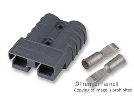 Rectangular Power Connector, Cable, Power 50 Series, Crimp, Plug, Receptacle, 2 Contacts