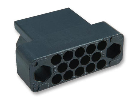 Rectangular Power Connector, Housing, M Series, Plug, 14 Contacts, 3.81 mm, Pin