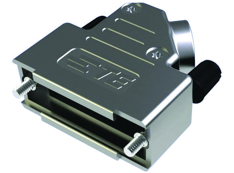 D Sub Backshell, ADK Series, DE, 45-¦, ABS (Acrylonitrile Butadiene Styrene) Body