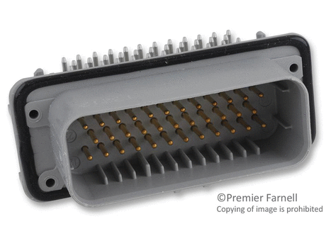 Rectangular Power Connector, AMPSEAL Series, Through Hole, Header, 35 Contacts, 2 mm, Pin