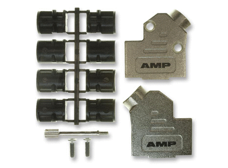 D Sub Backshell, ADK Series, DE, 45Â°, Metal Body