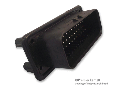 Rectangular Power Connector, AMPSEAL Series, Through Hole, Header, 35 Contacts, 2 mm, Pin