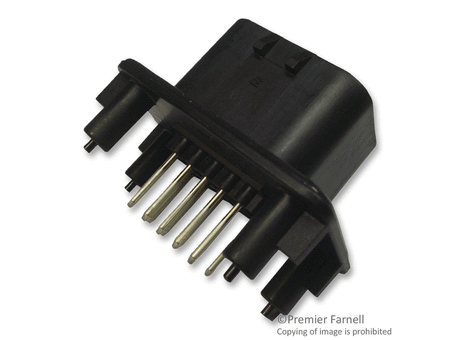 Rectangular Power Connector, AMPSEAL Series, Through Hole, Header, 14 Contacts, 2 mm, Pin