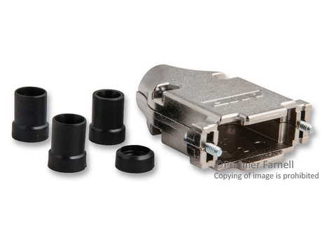 D Sub Backshell, AMPLIMITE Series, DA, 180-¦, Zinc Alloy Body