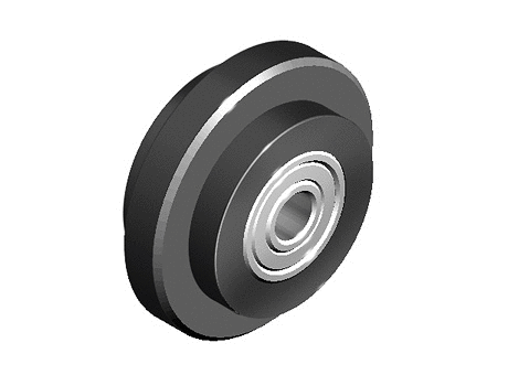 Roller ø47 Nylon PA, Slot 8, 10