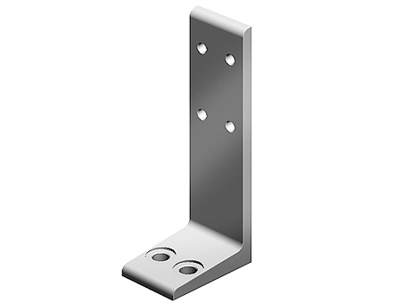 Floor Bracket 140, 2 Slot Version Aluminum