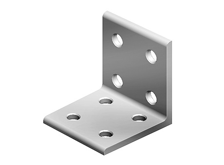 Connection Angle, 8 Bore Holes, 2 Slot Version