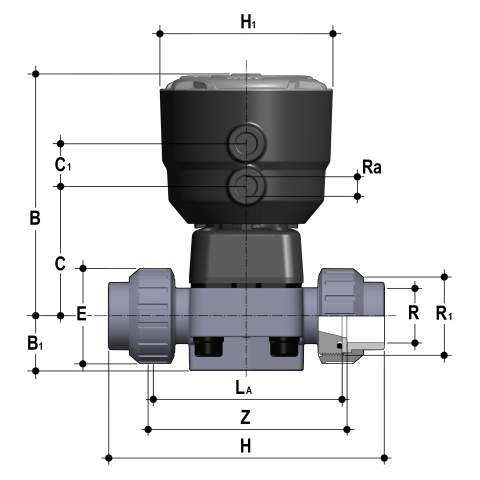 Dimensioned drawing
