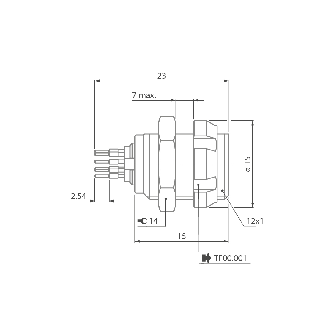 Dgp Panel Type Fischer Connectors - 無料のCADモデル - Panel Mounted Receptacle Completely ...