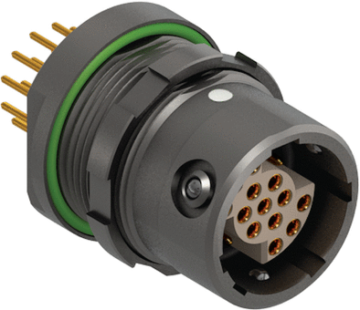 Panel Rear Mounted Receptacle Front-projecting Push-pull 30 way LV IP68 unmated
