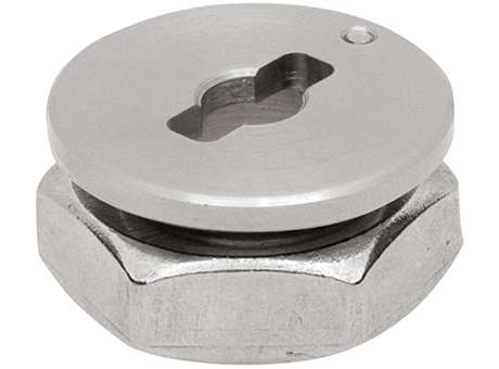 One Touch Fasteners - Quarter-Turn Receptacles - Thin Plate Mount - Stainless Steel (QCTH-B)