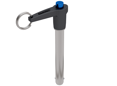 Quick Release Ball Lock Pins - L Handle - 17-4 Stainless Steel Shank - Aluminum Handle - Metric (MLACH)