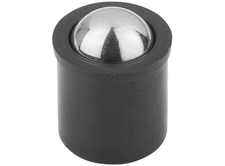 Spring Plungers - Ball Type - Non-Threaded - Plastic Body - Plastic Ball - Metric