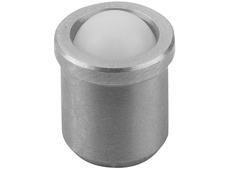 Spring Plungers - Ball Type - Non-Threaded - Stainless Steel Body - Plastic Ball - Metric